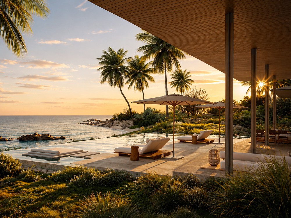 Villa de luxo à beira-mar, com piscina de borda infinita
